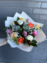 Load image into Gallery viewer, Dozen Mixed Coloured Roses
